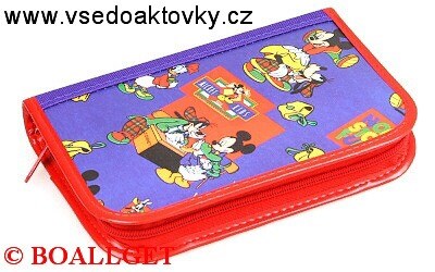 PENL MICKEY MOUSE 3, 1.zipov, 2 klopy, textil  T-48 D