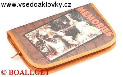 PENÁL Memories hnědý, 1.zipový , textil