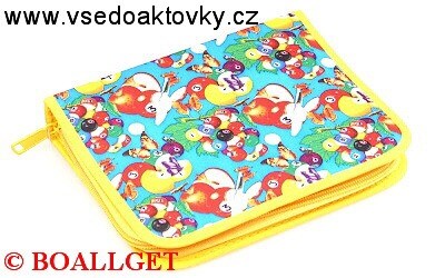 PENÁL Čísla, 1.zipový s klopou , textil