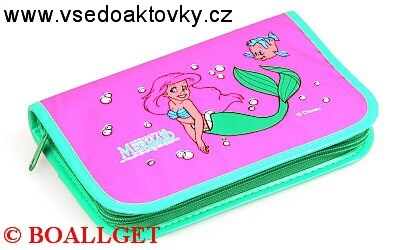 PENÁL růžová- ARIEL, 1.zipový , textil  T-44/1 B