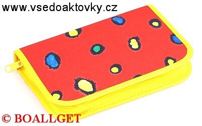PENÁL Flíčky, 1.zipový s klopou , textil  T-44 U