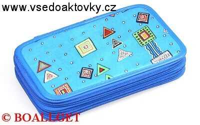PENÁL Trojúhelkníky, 2.zipový, textil  T-10/3 U