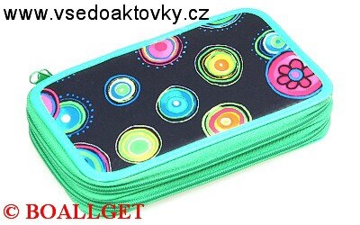 PENÁL Kolečka, 2.zipový, textil  T-10/3 U