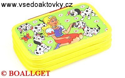 PENÁL Děvče s dalmatíny, 3.zipový, umyvatelný  T10/4 B