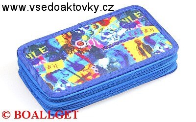 PENÁL Junior, 2.zipový, textil