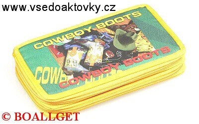 PENÁL Cowboy boots, 2.zipový, textil