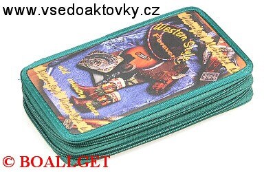 PENÁL Western style, 2.zipový, textil