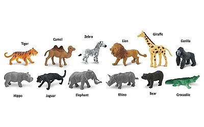 SAFARI DIVOKÁ ZVÍŘATA SÁČEK 12 ks