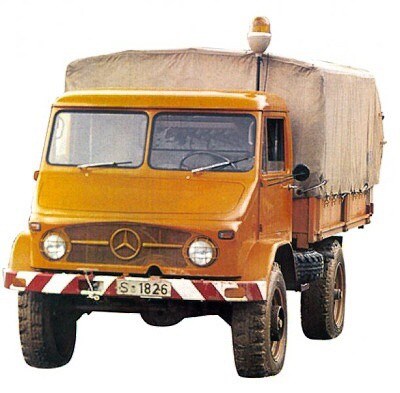 MERCEDES-BENZ UNIMOG 404 S PICK-UP WITH TARPAULIN MUNICIPAL VEHICLE