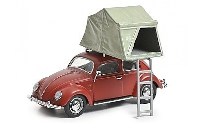 VOLKSWAGEN BEETLE RED CAMPING
