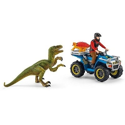 SCHLEICH 41466 ÚTĚK PŘED VELOCIRAPTOREM NA ČTYŘKOLCE