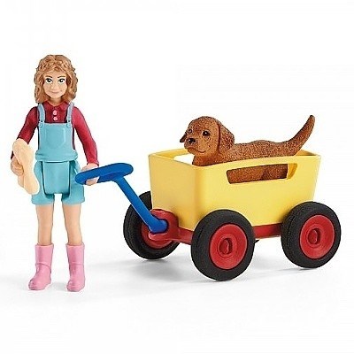 SCHLEICH 42543 SARAH VÝLET S RUČNÍM VOZÍKEM
