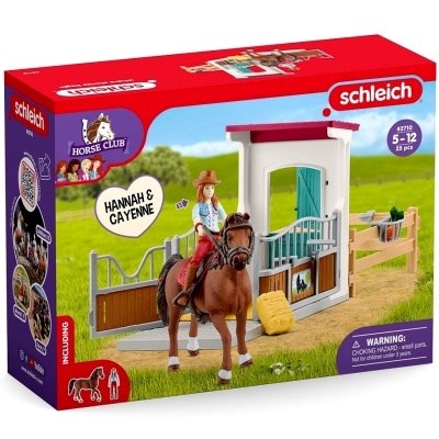 SCHLEICH 42710 BOX PRO KONĚ HANNAH A CAYENNE