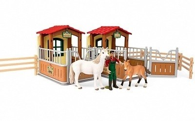 SCHLEICH 72116 NÁVŠTĚVA V OTEVŘENÝCH STÁJÍCH