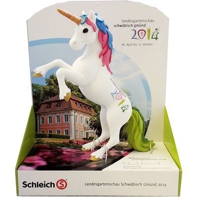 SCHLEICH 82880 EXKLUSIVNÍ JEDNOROŽEC ZAHRADNÍ VÝSTAVA SCHWABISCH GMUND 2014 RARITA