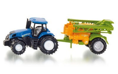 TRAKTOR NEW HOLLAND S POSTŘIKOVAČEM AMAZONE
