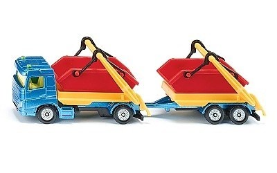 SIKU 1695 NÁKLADNÍ AUTO KONTEJNEROVÉ S VLEKEM