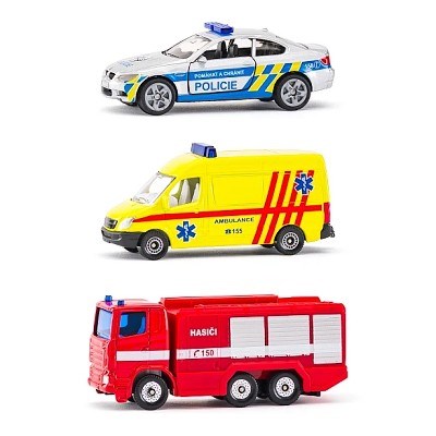 SIKU 1819061 CZECH EDITION AMBULANCE, HASIČI, POLICIE 3-PACK
