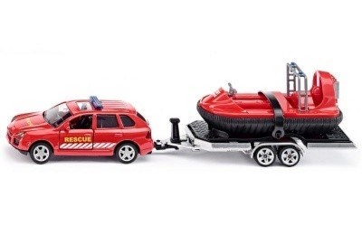 PORSCHE CAYENNE TURBO S PŘÍVĚSEM A ČLUNEM RESCUE