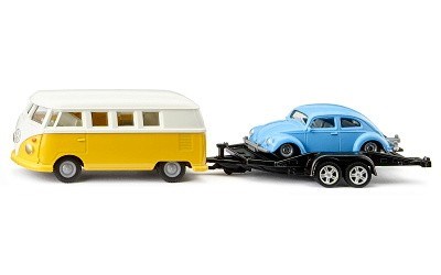 SIKU 2567 VOLKSWAGEN T1 S PŘÍVĚSEM A VOLKSWAGEN BROUK