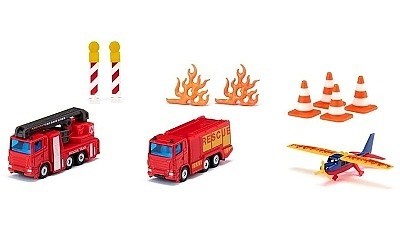 SIKU 6330 DÁRKOVÝ SET HASIČSKÁ VOZIDLA S PŘÍSLUŠENSTVÍM