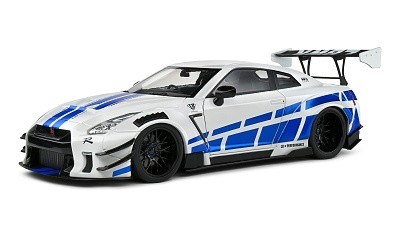 NISSAN GT-R R35 LIBERTY WALK BODY KIT 2,0 WHITE & BLUE STRIPES 2024