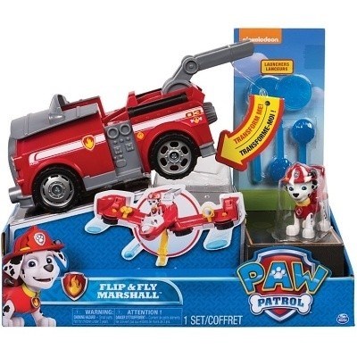 TLAPKOV PATROLA PAW PATROL TRANSFORMERS FLIP AND FLY MARSHALL