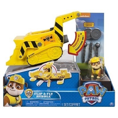 TLAPKOVÁ PATROLA PAW PATROL TRANSFORMERS FLIP AND FLY RUBBLE