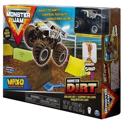 MONSTER JAM TRUCK MONSTER MAX-D A KINETICKÝ PÍSEK