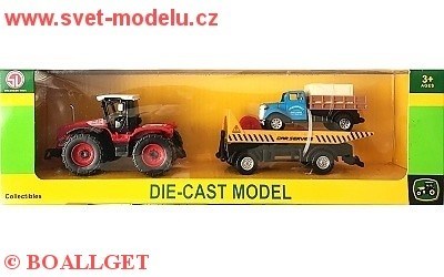 TRAKTOR S PŘÍVĚSEM A NÁKLADNÍM AUTEM