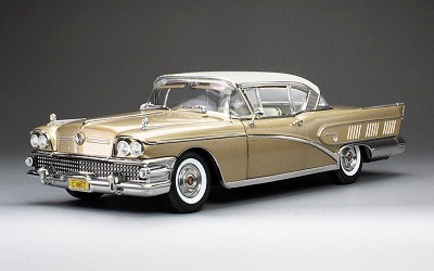 BUICK Limited Riviera Coupe 1958 Glacier White / Gold Mist