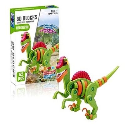 STAVEBNICE PĚNOVÁ 3D VELOCIRAPTOR 62 PCS