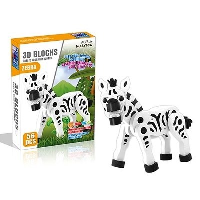 STAVEBNICE PĚNOVÁ 3D ZEBRA 56 PCS