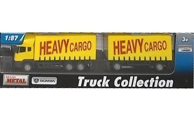 SCANIA VALNÍK S PŘÍVĚSEM HEAVY CARGO YELLOW