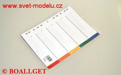 Rejstřík A4 PVC 5 barev