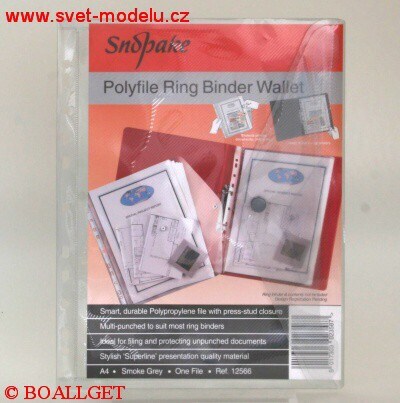 Složka průhledná s drukem a eroděrováním A4