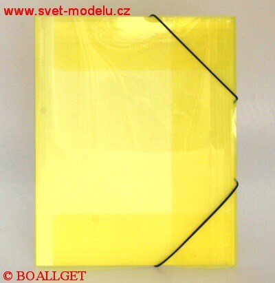 Složka průhledná 3 klopy s gumou A4