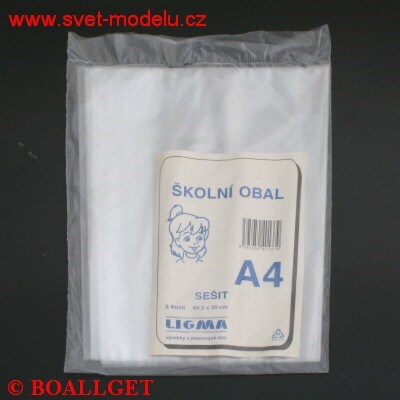 Obal 301 x 423 na sešit A4 tenký sada 5 kusů