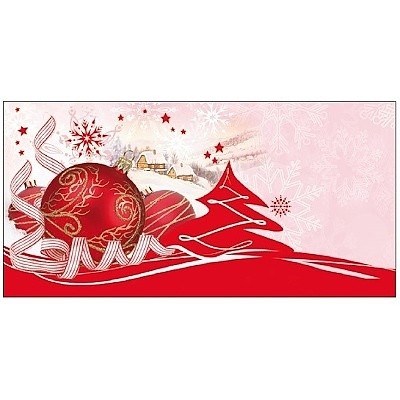 Obálka vánoční DL 22 x 11 cm dárková ozdobná