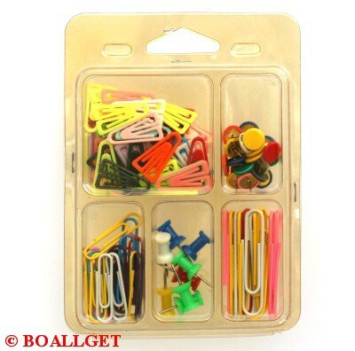 Sada kancelářských  sponek oválné špendlíky 09033 