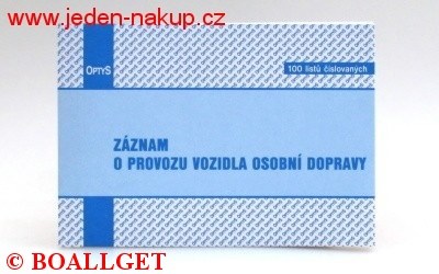 Záznam o provoze osobního vozidla  177