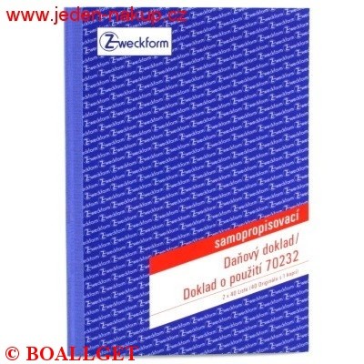 Daňový doklad 70232 NCR samopropis 2x40 listů