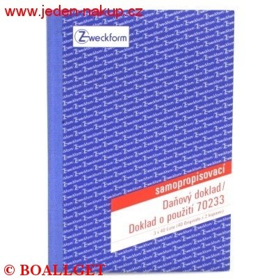 Daňový doklad 70233 NCR samopropis 3x40 listů