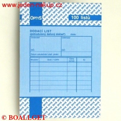 Dodací listy A6  45