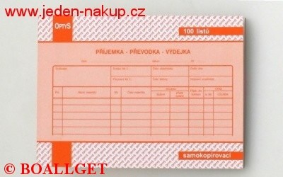 Příjem - převod - výdej A5 NCR samopropis  87