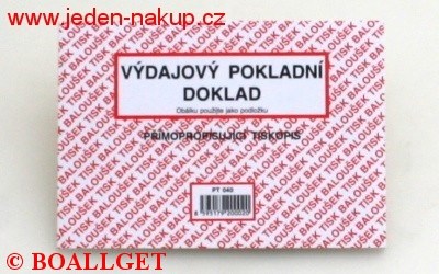 Výdajový doklad 50 listů NCR samopropis nečíslovaný  BAL PT040