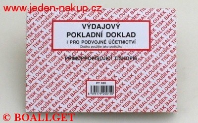 Výdajový doklad pro podvojné účetnictví 50 listů NCR samopropis nečíslovaný  BAL PT050