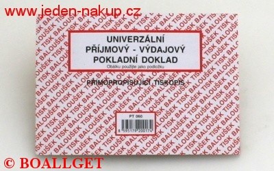 Pokladní doklad 50 lisů NCR samopropis nečíslovaný  BAL PT060