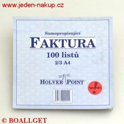 Faktura A4 21x21 NCR samopropis Holver