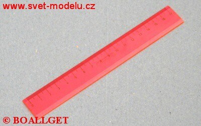 Pravítko 17 cm fluo